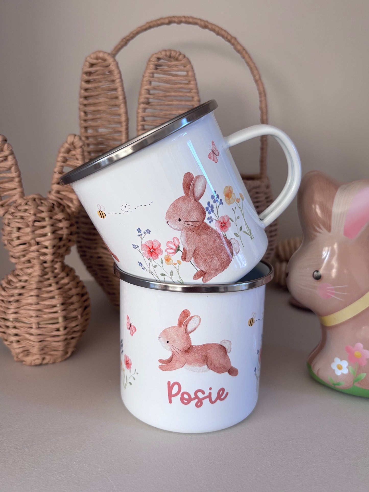 Personalised Easter Bunny Mug & Treat bag - Meadow