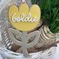 Tulip Flower Acrylic Easter Basket Tag