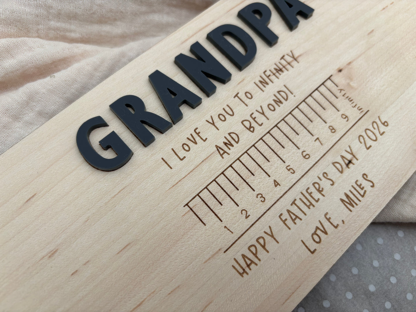 Personalised Father’s Day Handprint Plaque - Loved beyond measure