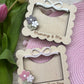 Mother's Day Fridge Magnet Frame Gift for Grandma, Gift for Mum, Mini Wooden Photo Frame with flowers