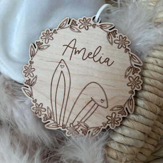 Personalised Easter Wreath Tag