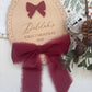 My First Christmas Personalised Plaque - Bow