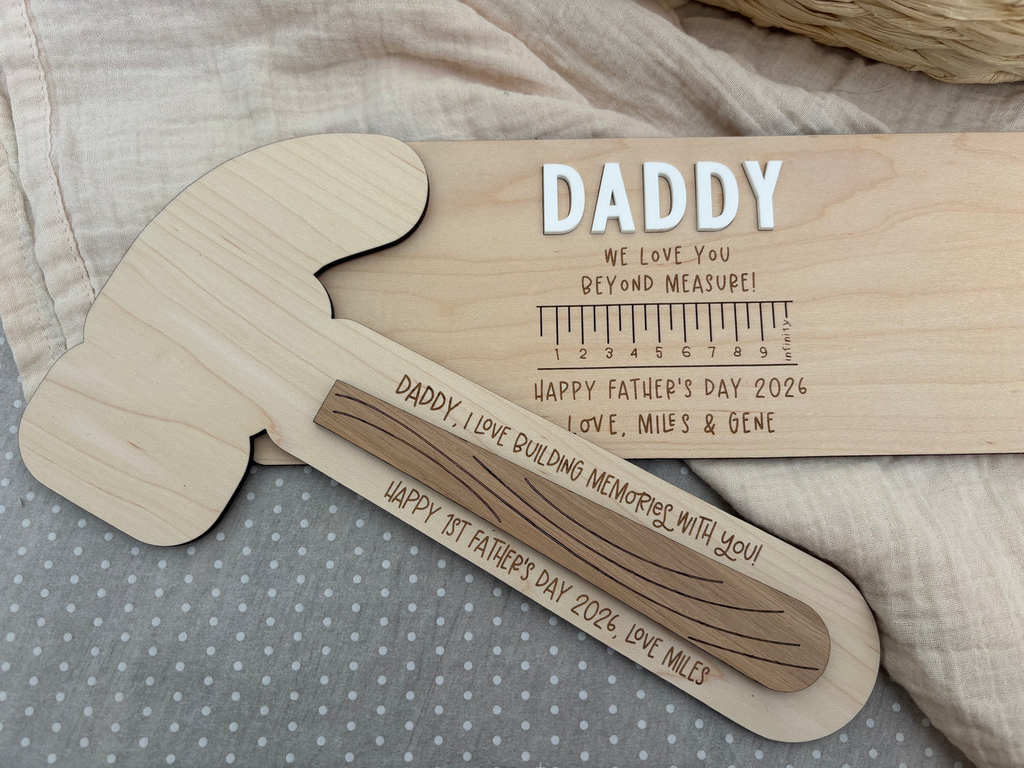 Father’s Day Footprint Hammer Plaque