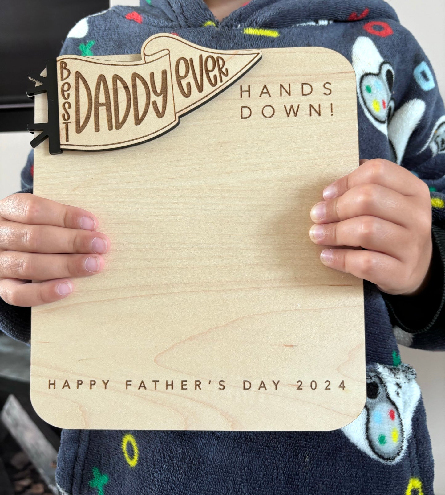 Best Daddy DIY Hand Print Plaque