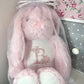 Personalised New Baby Girl Pink Bunny Teddy