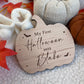 Personalised Pumpkin Keepsake Plaque