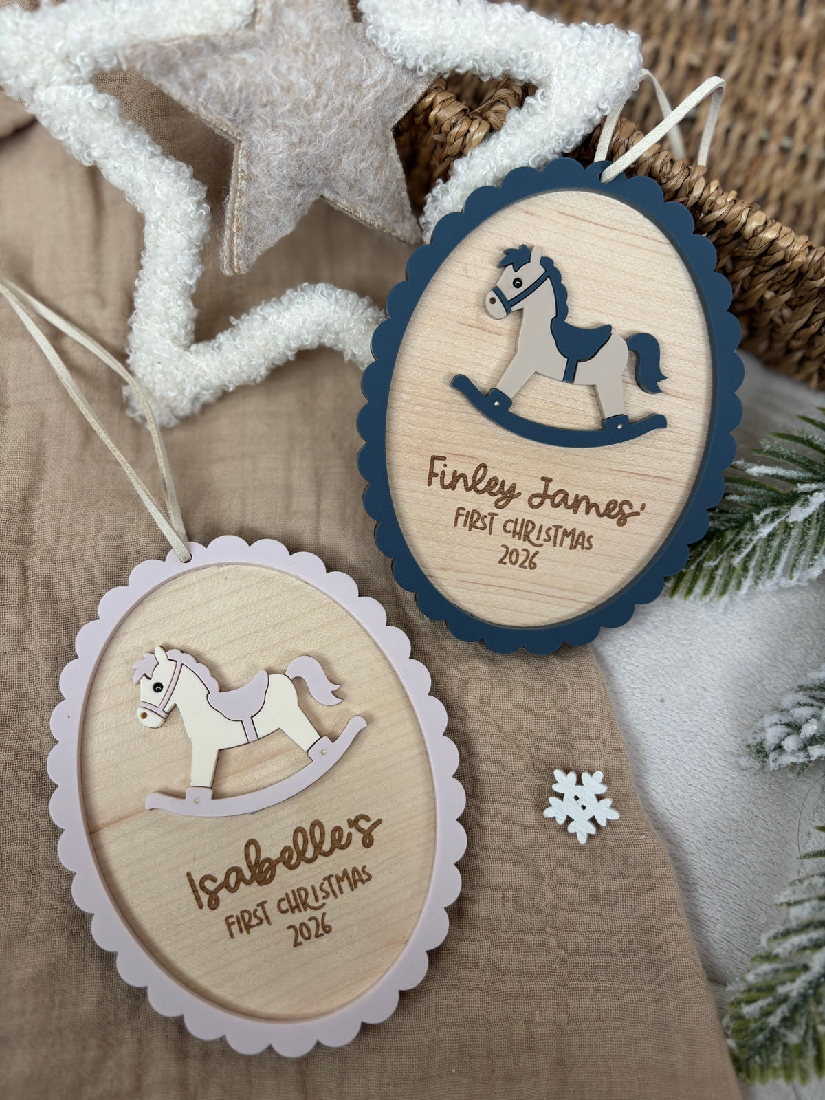Baby’s First Christmas Rocking Horse Bauble