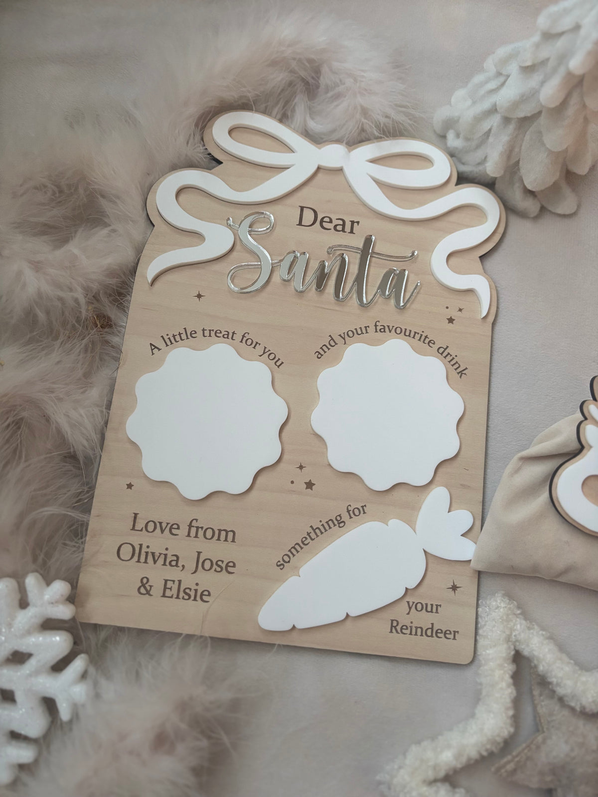 Santa’s Christmas Eve Treat Board - Bow Design