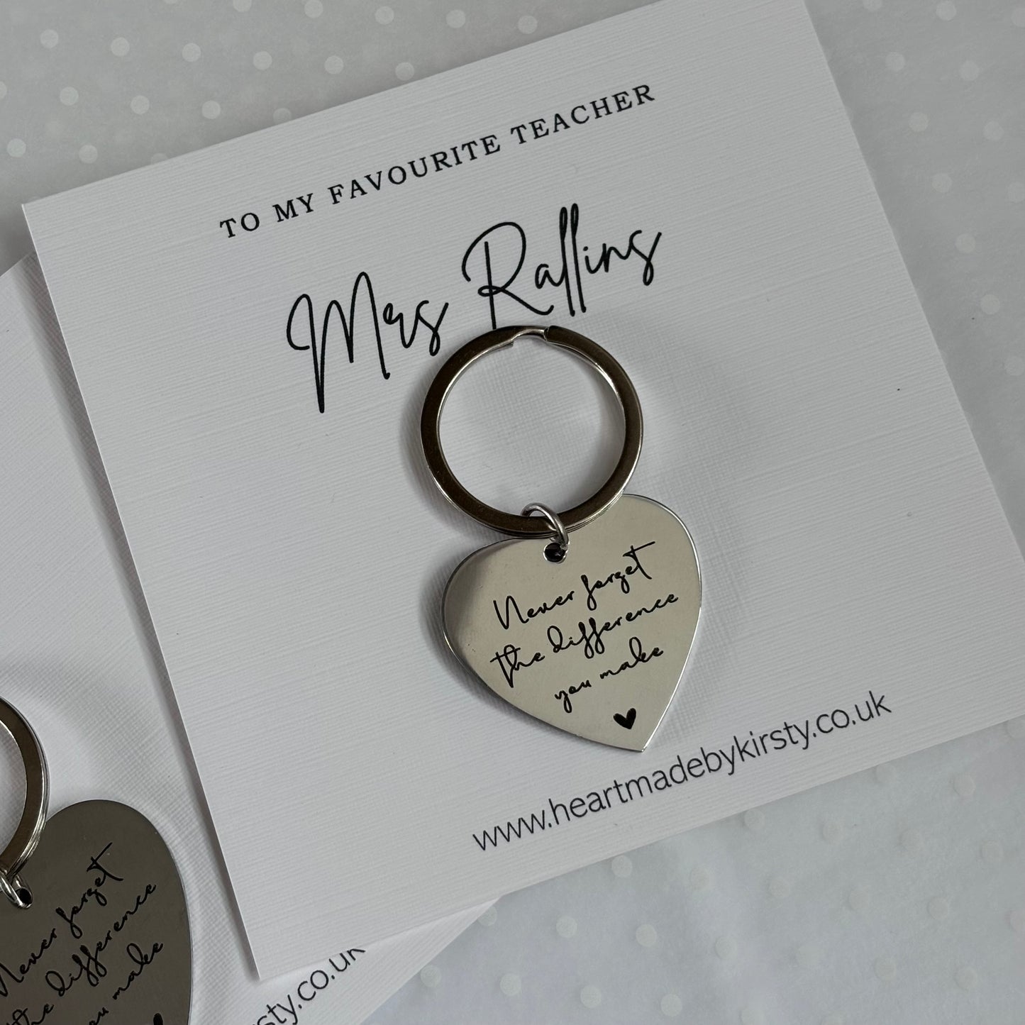 Teacher Heart Keyring