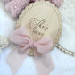 He’s Here, She’s Here Wooden Birth Announcement Plaque