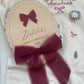 My First Christmas Personalised Plaque - Bow