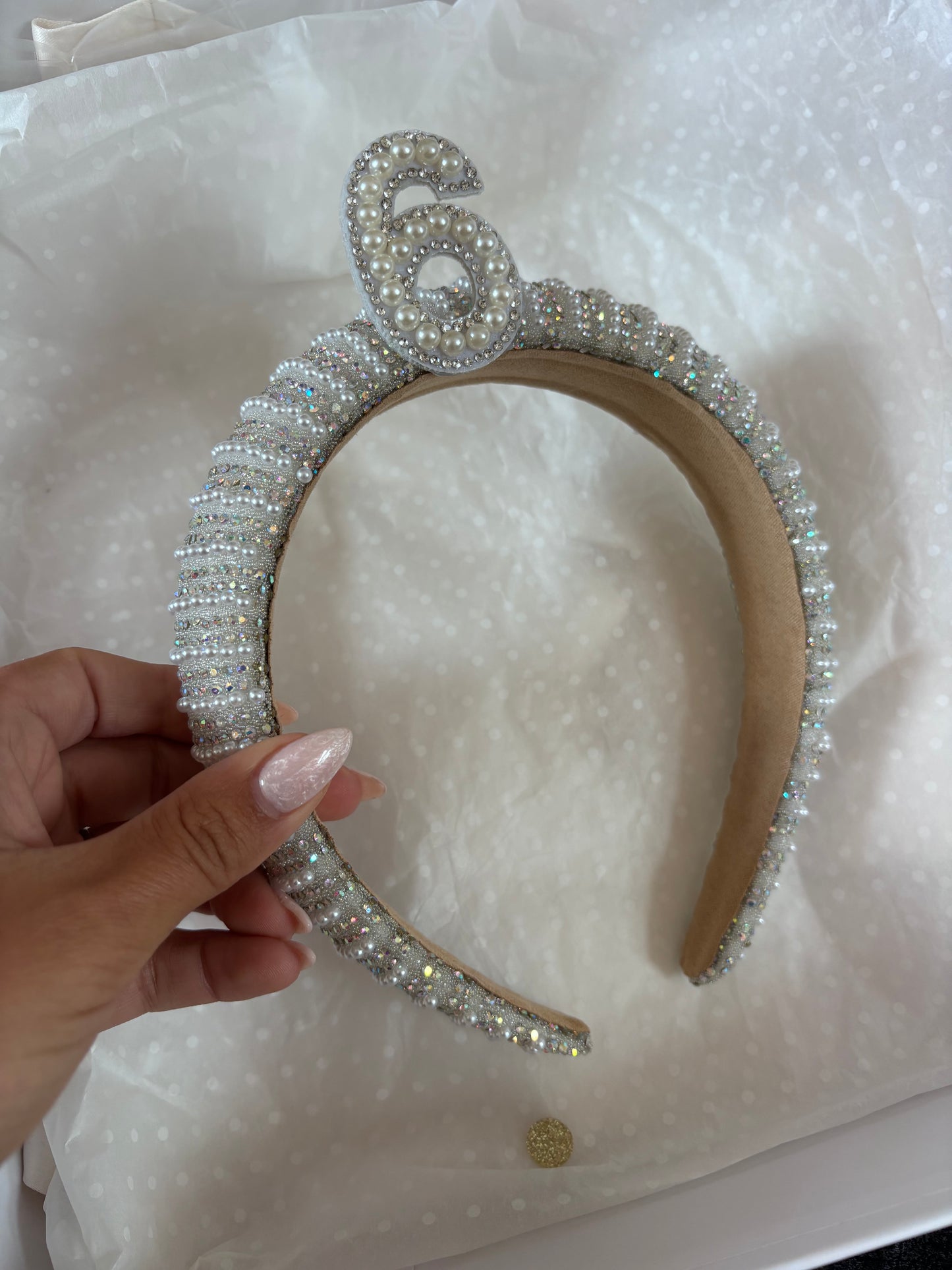 Birthday Girl Pearl Headband - Girls