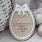 Personalised First Easter Scallop Plaque