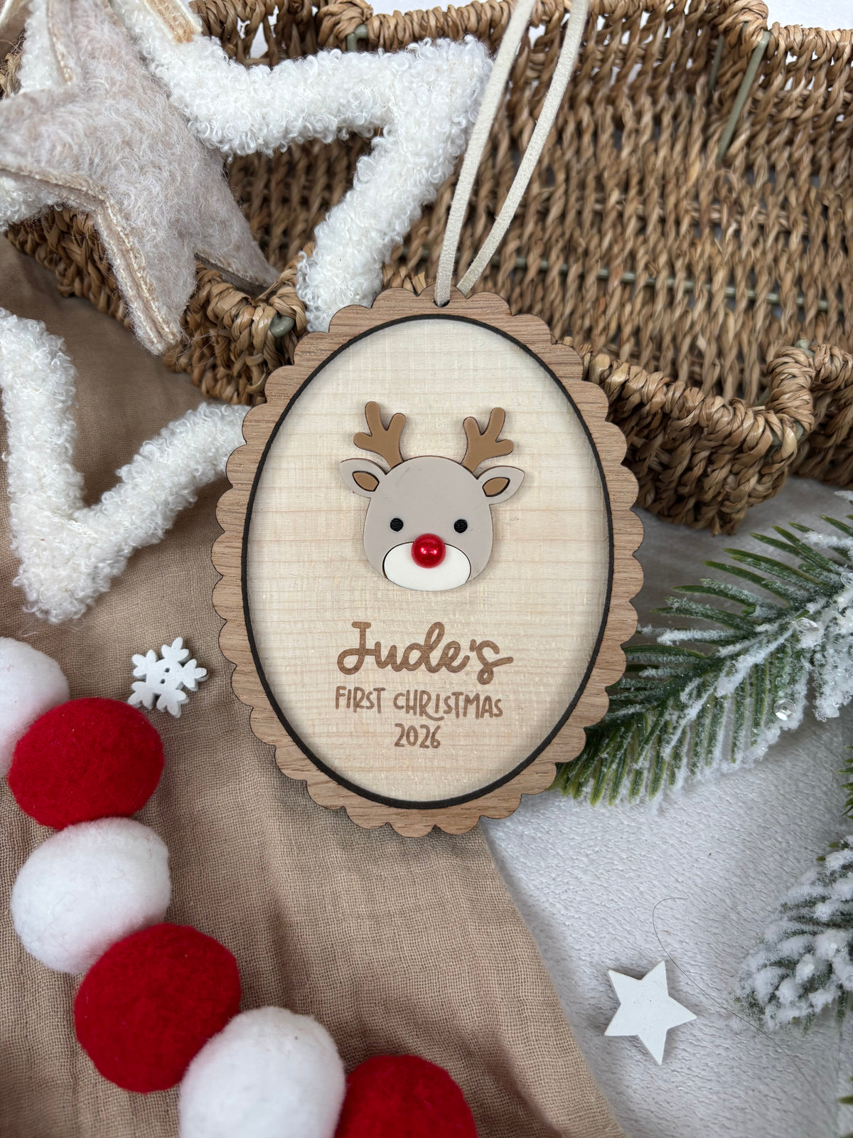 Baby’s First Christmas Rudolf Bauble