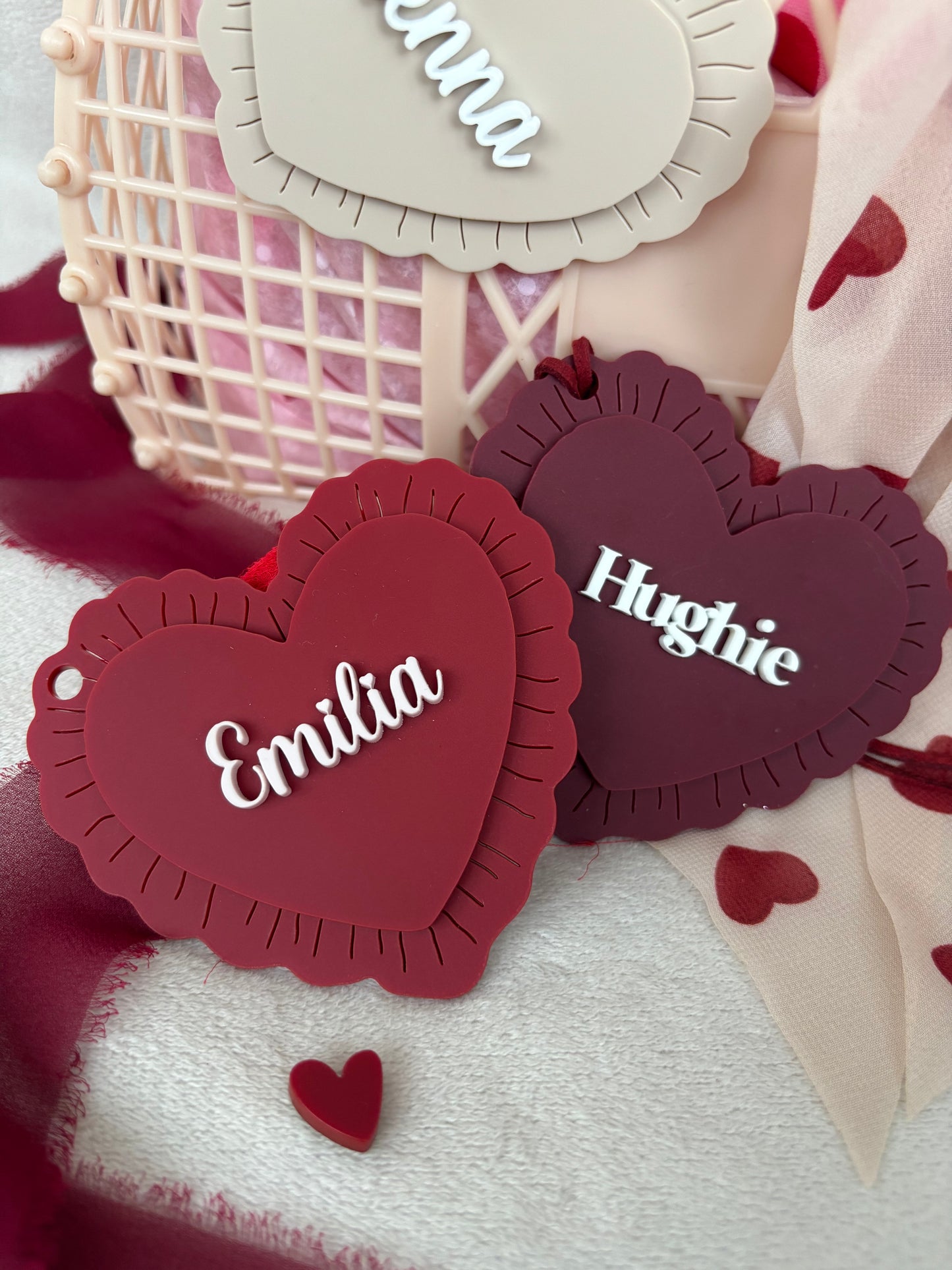 Ruffle Heart Tags