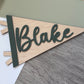 Dino Dude Personalised Plaque and Name Flag