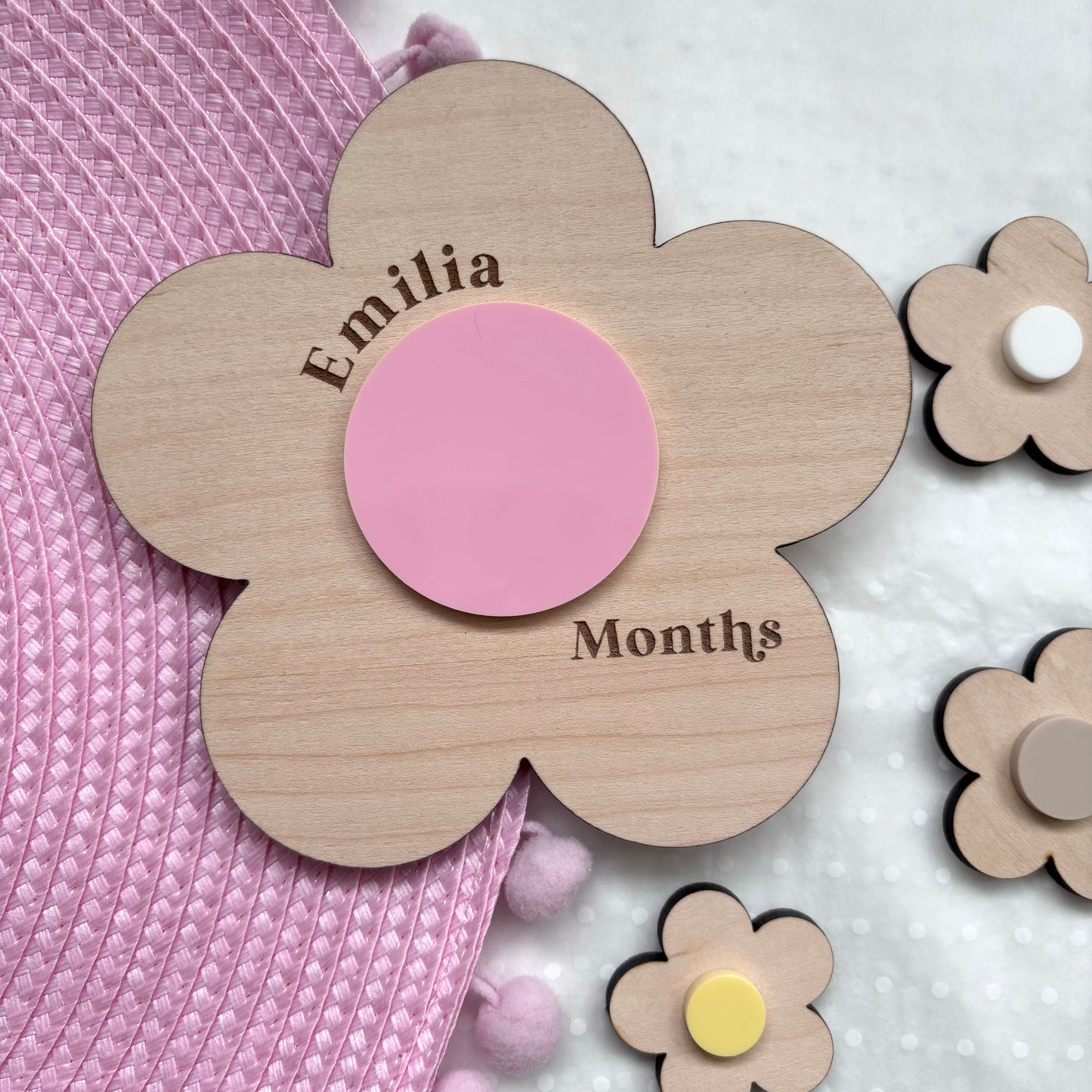 Personalised Flower Milestone Marker