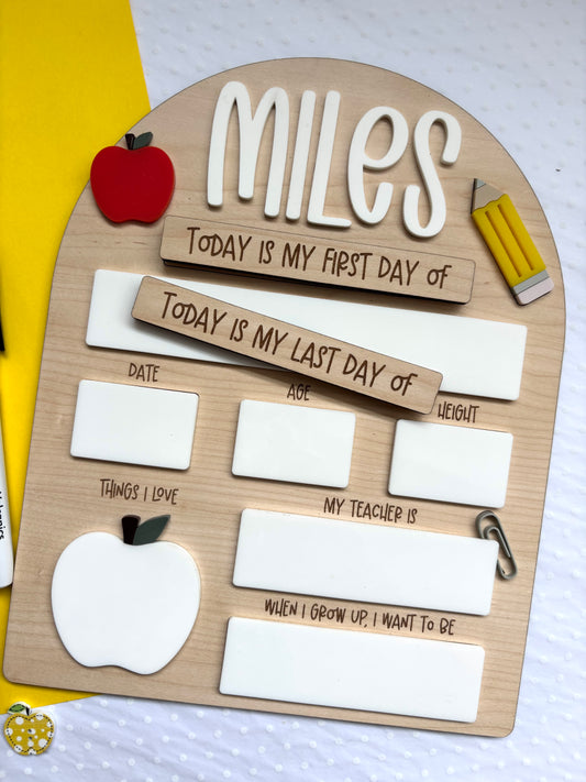 First Day of School Board - Apple