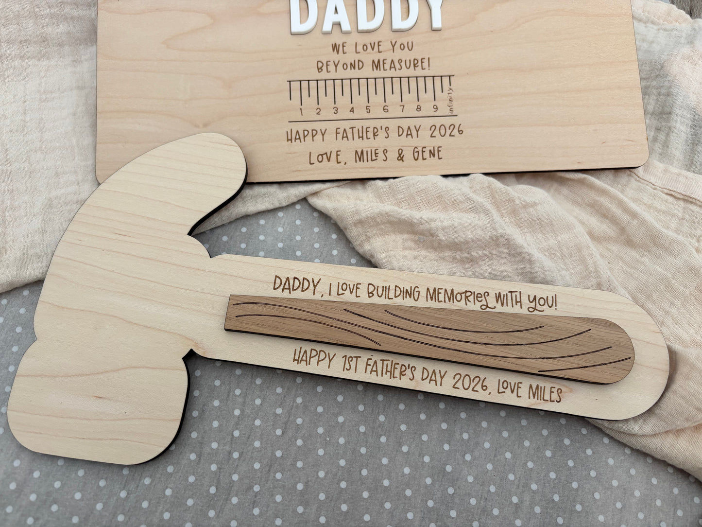 Father’s Day Footprint Hammer Plaque