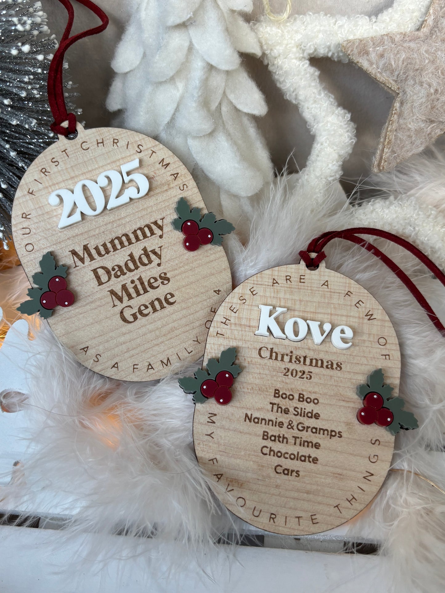 Personalised Family Christmas Keepsake Bauble