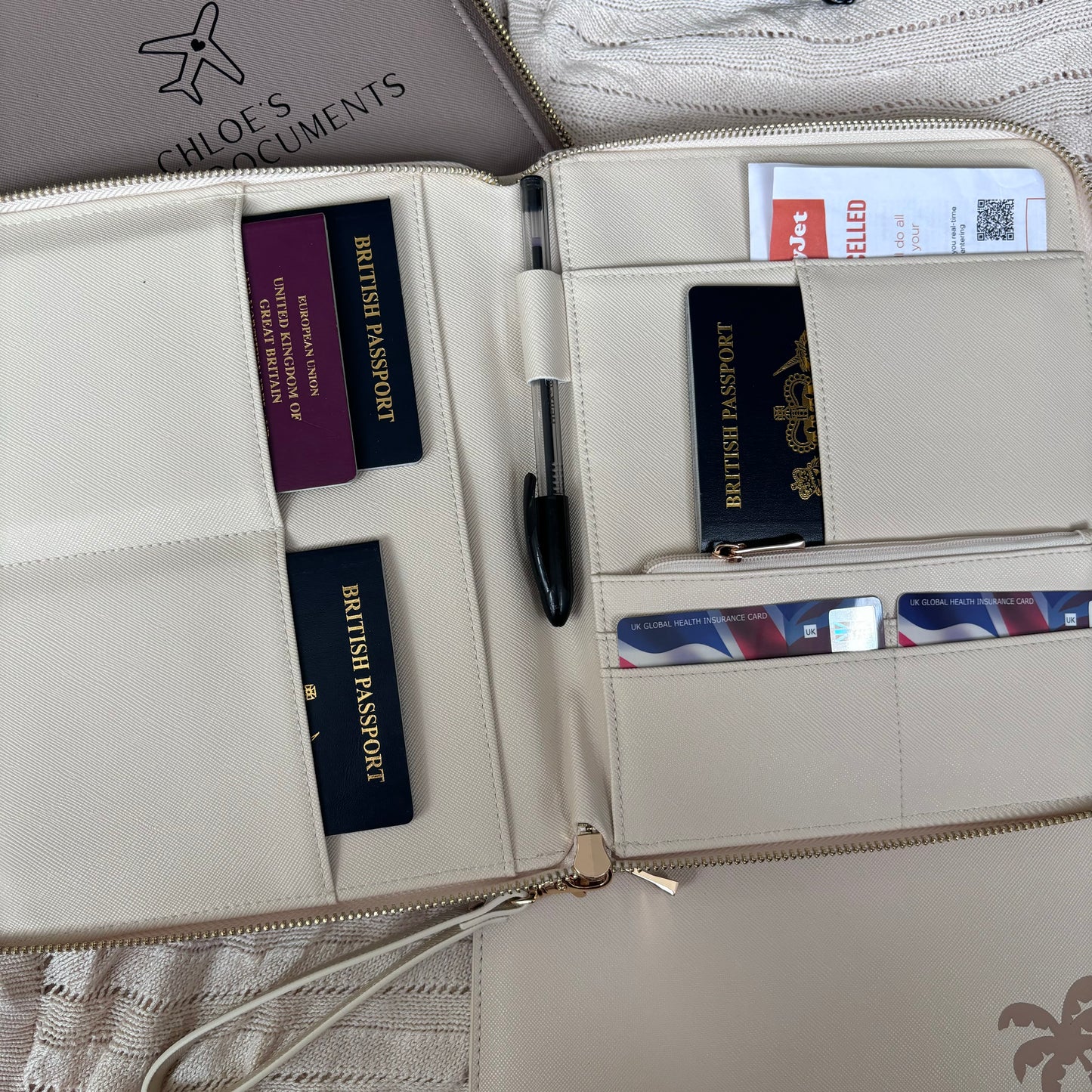 Luxury Personalised Travel Organiser - Plane