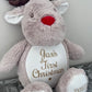 Personalised Rudolf the Reindeer  Plush & Pjs Case - First Christmas