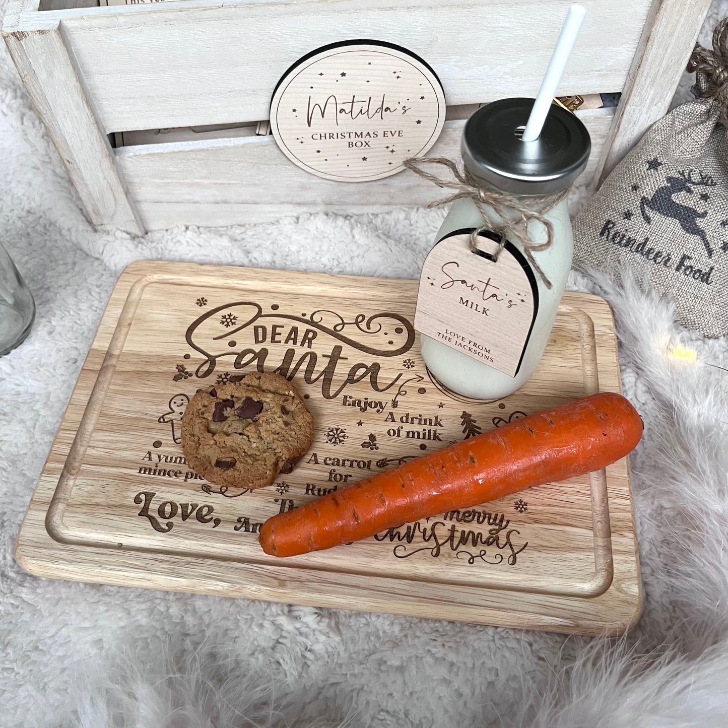 Personalised Christmas Eve Santa’s Treat Board - Gingerbread