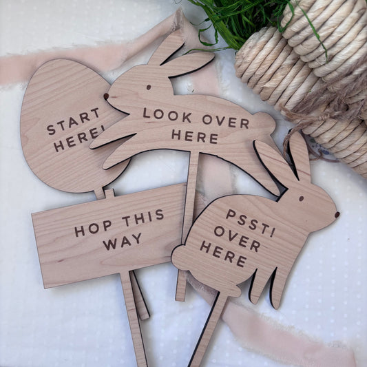Easter Egg Hunt Sign Set of 4