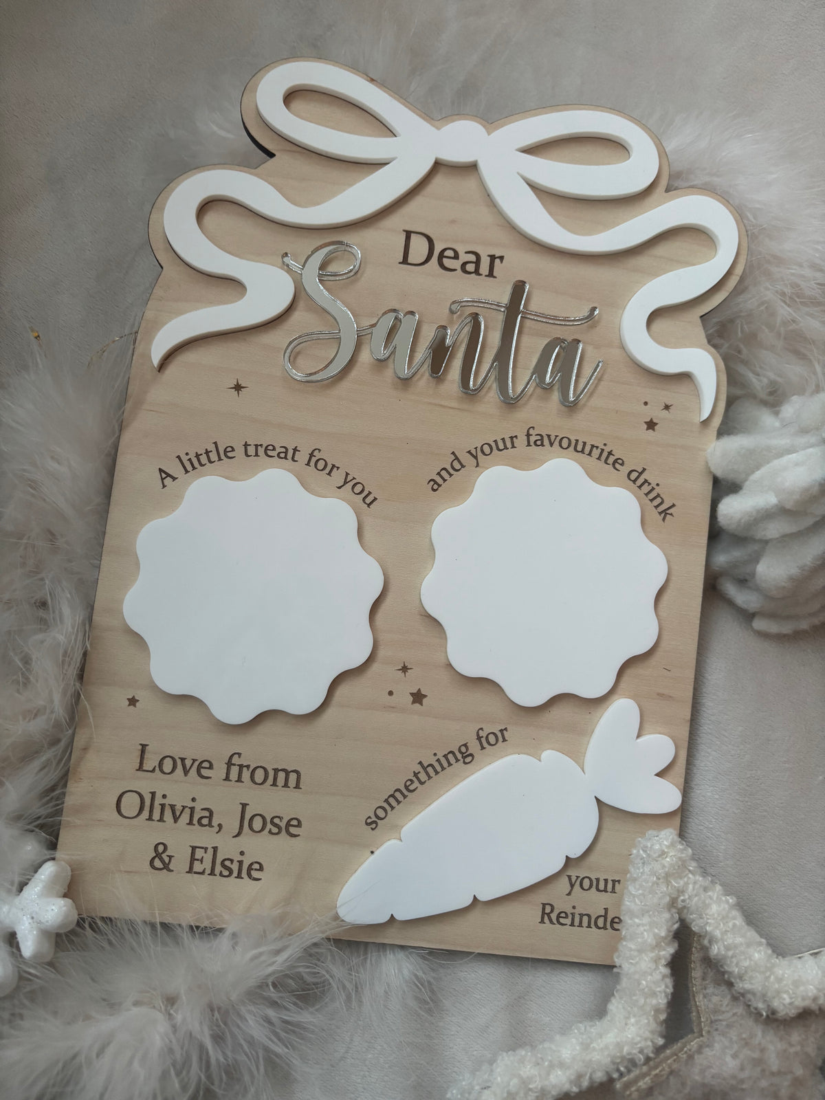 Santa’s Christmas Eve Treat Board - Bow Design