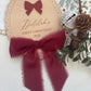 My First Christmas Personalised Plaque - Bow