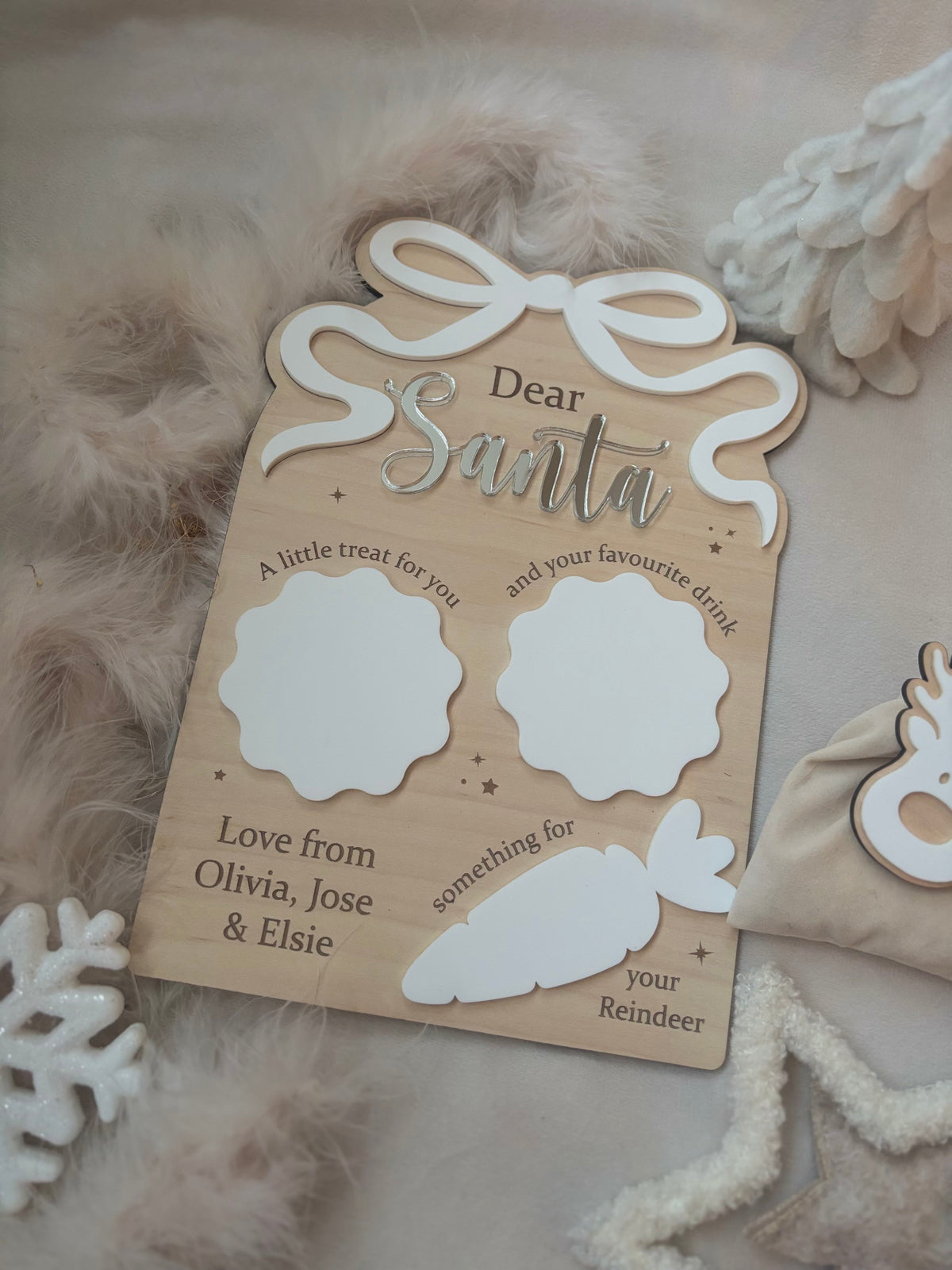 Santa’s Christmas Eve Treat Board - Bow Design