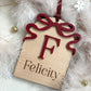 Personalised Bow Initial Bauble