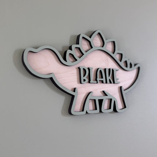 Dinosaur Bedroom Door Personalised Plaque