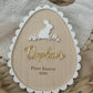 My First Easter Egg Scallop Bunny Plaque