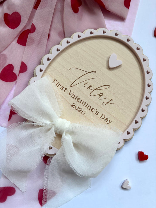 First Valentine’s Day Personalised Plaque
