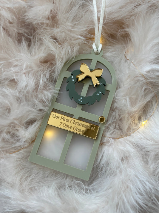 Christmas at Home Personalised Front Door Bauble