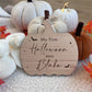 Personalised Pumpkin Keepsake Plaque