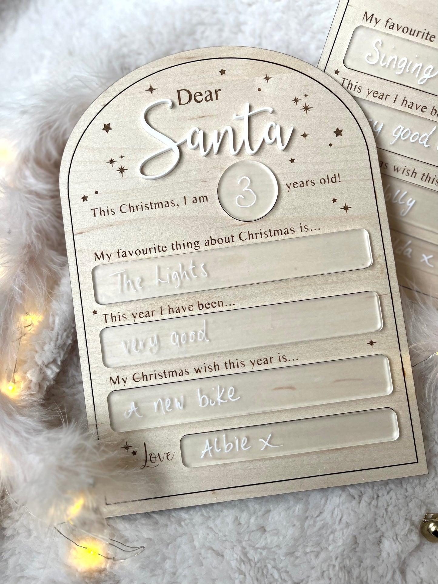 Dear Santa Christmas Wish List Board