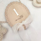 Scallop Wooden Monthly Milestone Markers Set with Chiffon Bow- Baby Gift