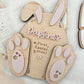 First Easter Floral Bunny Plaque