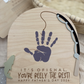 Father’s Day Fishing Theme - Handprint/Footprint Gift Plaque
