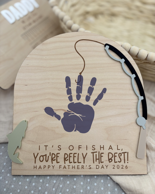 Father’s Day Fishing Theme - Handprint/Footprint Gift Plaque