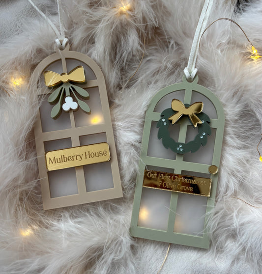 Christmas at Home Personalised Front Door Bauble