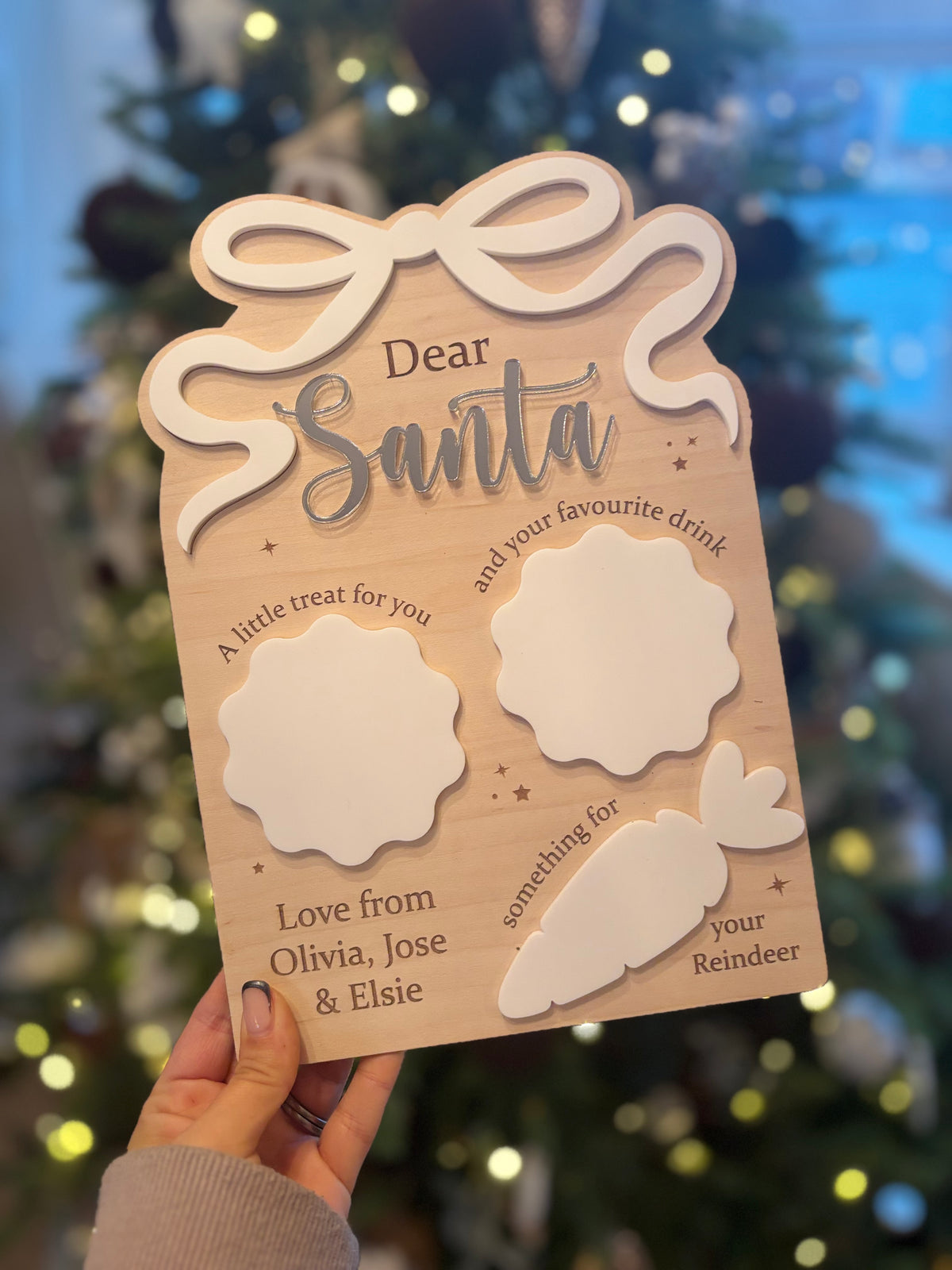 Santa’s Christmas Eve Treat Board - Bow Design