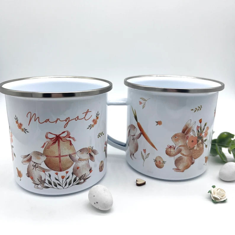 Personalised Easter Mug - Bunny & Bows