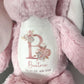 Personalised New Baby Girl Pink Bunny Teddy