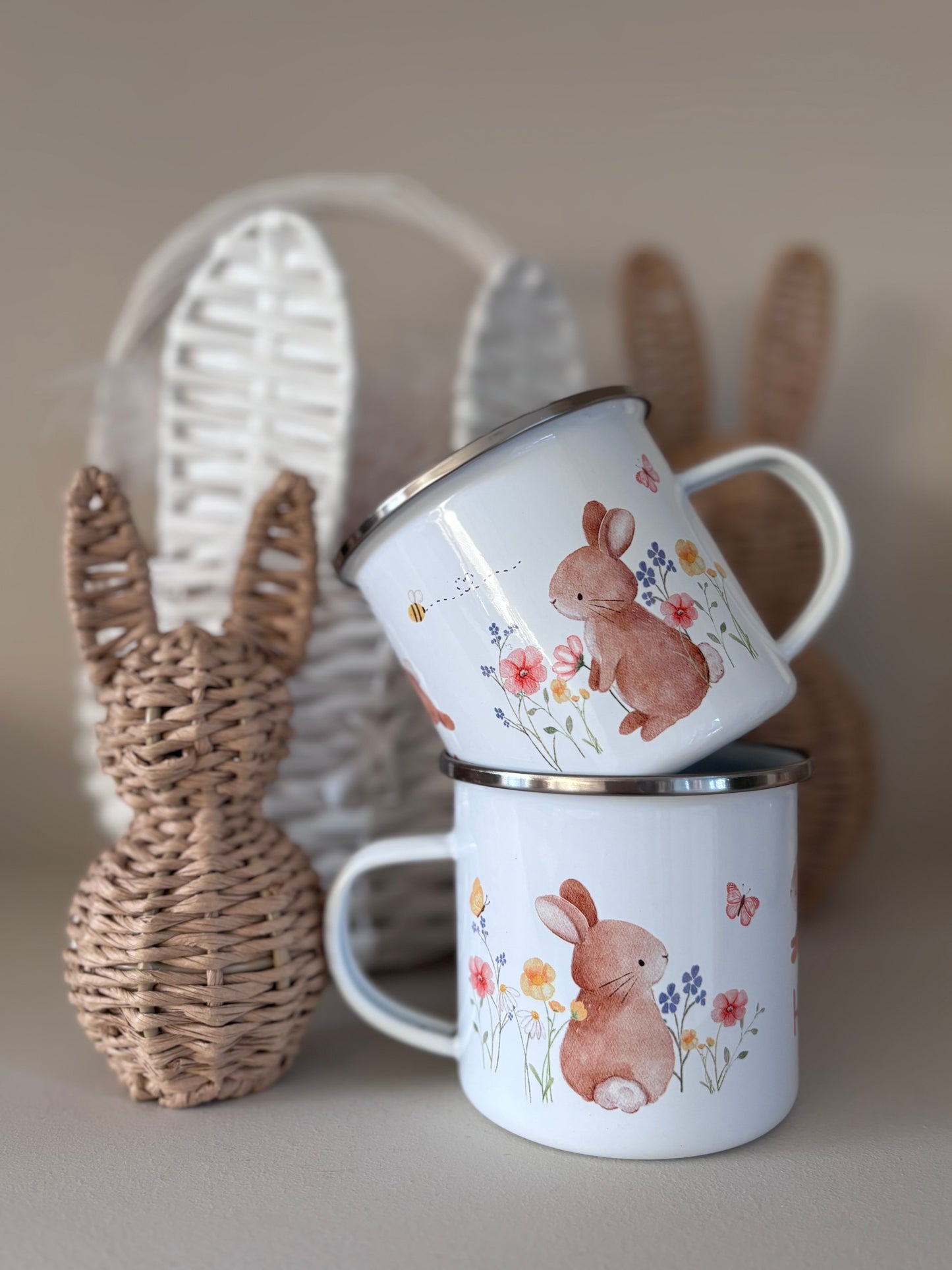 Personalised Easter Bunny Mug & Treat bag - Meadow