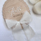 Hello World Wooden Birth Announcement Plaque