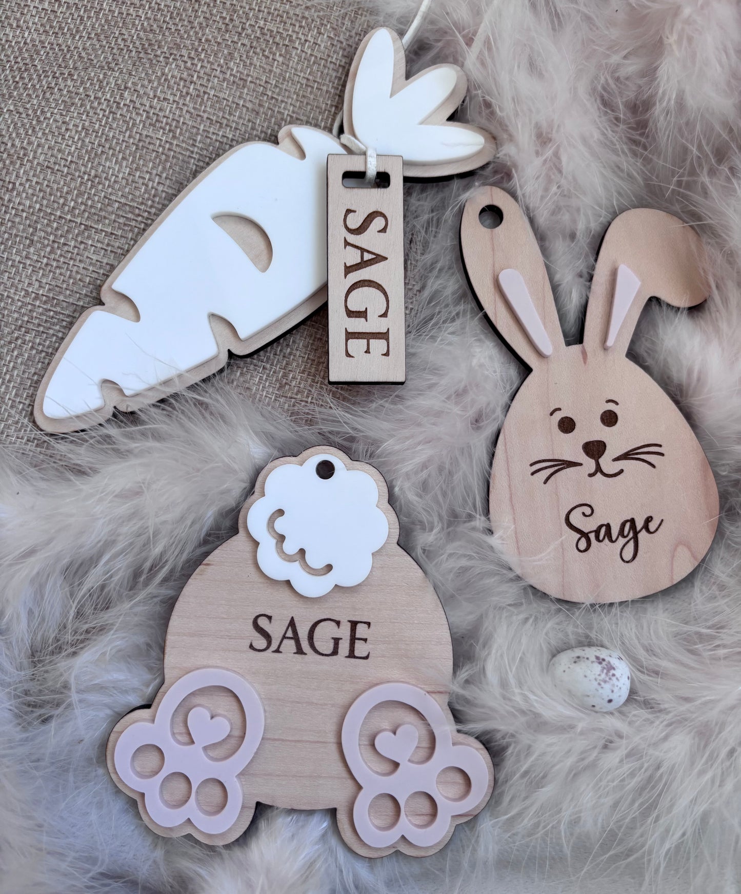 Personalised Easter Bunny Tail Tags