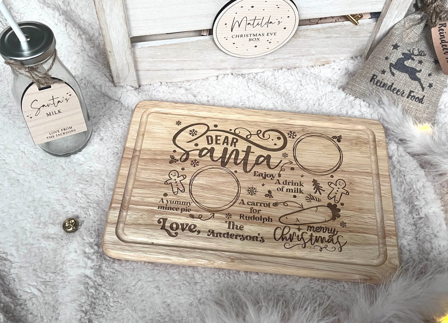 Personalised Christmas Eve Santa’s Treat Board - Gingerbread